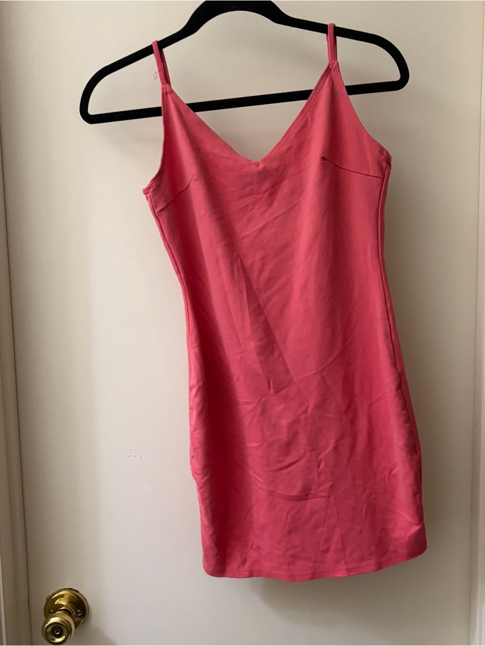iris Coral Pink Slip Chemise with V-Neck